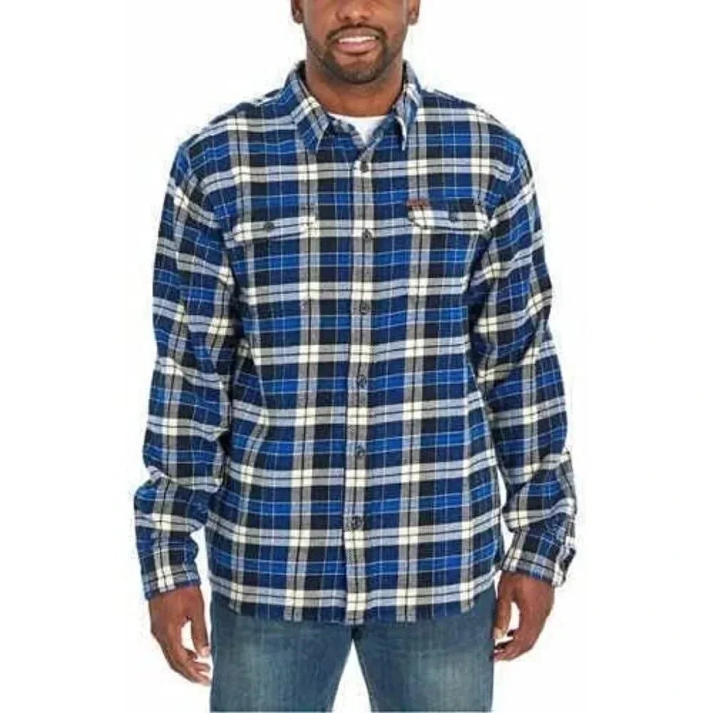 Orvis Men's Plaid Big Bear Heavy Shacket Long Sleeve Shirt